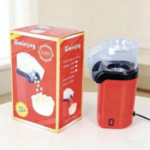 Snack Maker Small Home Electric Plastic Popcorn Maker Automatic Hot Air Corn Machine for Daily Household Use