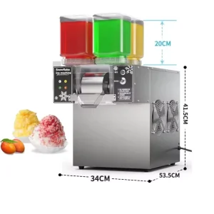 Snow Flakes Stainless Steel Automatic Electric Ice Shaver 220V EU Plug Bingsu Maker for Catering & Celebrations