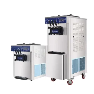 Soft Ice Cream Machine 25 38 L H LCD Display 3 Flavor Yogurt Maker Stainless Steel 2000W Commercial Use for Milk Fruit Water