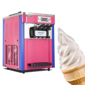 Soft Ice Cream Machine Commercial Three Flavor Ice Cream Maker Machine Automatic Vending