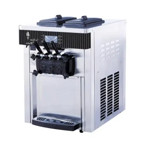 Soft Serve Ice Cream Machine Automatic 3 Flavors Commercial Ice Cream Machine for Business Push Cart