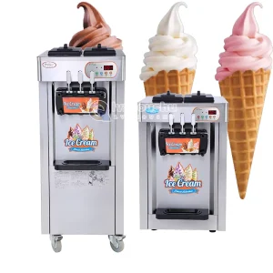 Soft Serve Ice Cream Maker Ice Cream Making Machine 16L h Tabletop Stainless Steel Commercial