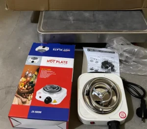 Solid Stainless Steel 1000W Portable Coil Hot Plate with Adjustable Temperature for Household Use