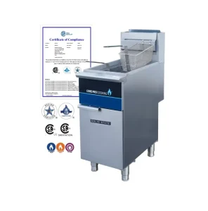 Solid State Control Precise Temperature Recovery Commercial Gas Fryer Floor Standing 120V/220V Gas Deep Fryer with Melt Cycle