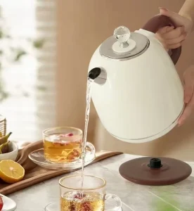 Source Factory 1.7L Retro Electric Kettle Smart 304 Stainless Steel Automatic Power Boiling Water Household for Tea