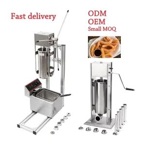 Spanish Churros Making 5L Manual Churros Maker Machine With Electric Deep Fryer