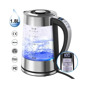 Speed Boil Water Electric Kettle 1.8L 1500W Wasserkocher Cool Touch Handle LED LightBoil Dry Protection Elektrische Ketel