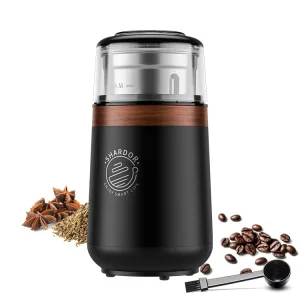 Spice Blender and Espresso Grinder Removable Dishwasher Safe Bowl 150 Watts Dry Herbs Nuts Electric Coffee Grinder