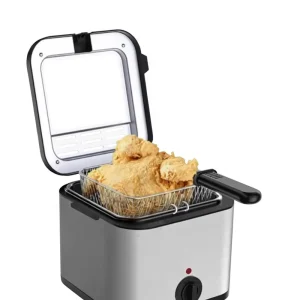Square Design High Efficiency Electric Deep Fryer Stainless Steel Countertop Commercial Fryer Single Tank Chip Fryer