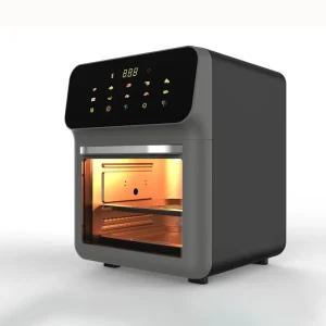 Square Modern Air Fryer Toaster Oven Fully Automatic Electric Multifunctional Quiet Operation Acrylic Panel 10L