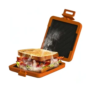 Square Silicone Rubber Microwave Sandwich Maker Grill Cheese Toastie Panini Press BPA Free PFOA Free Food Safe