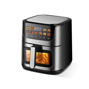 Stainless Smart Digital Air Fryer 8L 10 Function Oil-free Smokeless Fryer