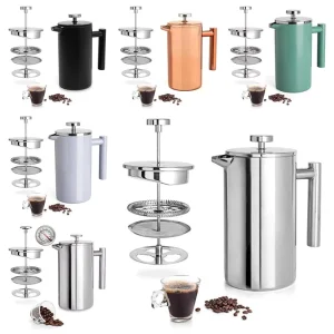 Stainless Steel 1000ml Capacity Coffee Maker Machine French Press