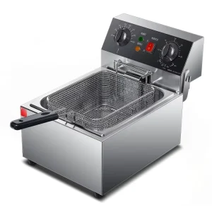 Stainless Steel 10L Electric Deep Fryer for Restaurant Use Counter Top Model for Corndogs Chicken Potato Chips
