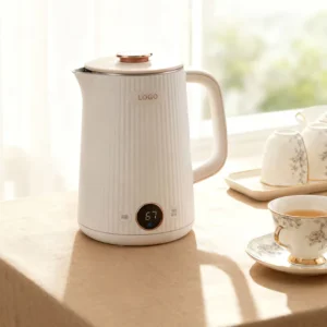 Stainless Steel 1500W Portable Electric Kettle Fast Boil Temperature Control 360 Degree Rotational Base Automatic Shut off Hotel