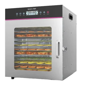 Stainless Steel 16 Tray 1350W 220V Digital Temperature Control 45-90C Food Dehydrator
