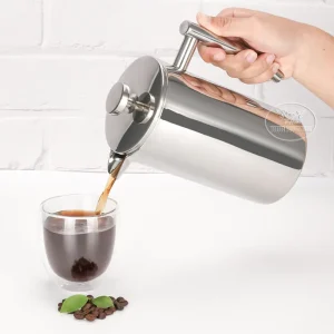 Stainless Steel 18/8 French Press 350ml Coffee Press Portable Travel Double Wall French Press Tea Maker Coffee Maker