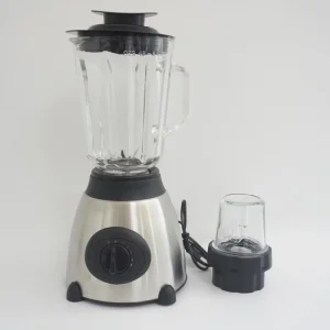 Stainless Steel 2 in 1 Blender Grinder 5 Speed Control 350W Glass Jar Juicer Smoothies Shakes Household Kitchen Appliance