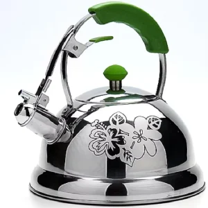 Stainless Steel 3L Whistling Kettle for Gas and Induction Cookers with Tea Infuser