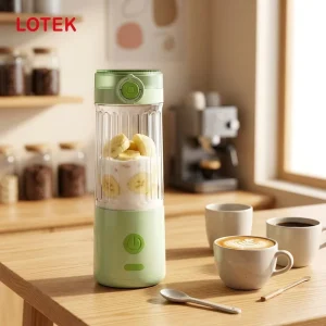 Stainless Steel 6 Blade Portable Mini USB Rechargeable Fruit Juicer Portable Smoothie Blender for Smoothies at Home