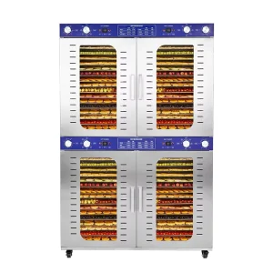 Stainless Steel 64 Trays Industrial Food Dehydrator Horizontal Airflow Food Dryer Machine for Pet Food and Jerky 6000W/H