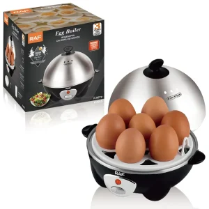 Stainless Steel 7 Egg Capacity Egg Boiler Easy to Clean Electric Egg Cooker with Three Accessories