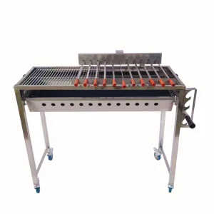 Stainless Steel Adjustable Kebab Charcoal BBQ Grill Rotisserie