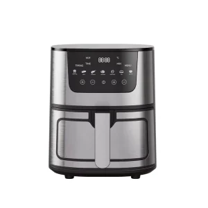 Stainless Steel Air Fryer Oven Electric 2400W Large Capacity Digital Control Healthy Kitchen Appliance Overheat Protection