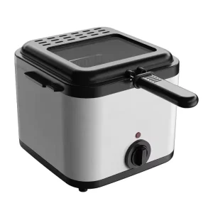 Stainless Steel All in One Self Heating Electric Deep Fryer 2.5L Overheat Protection Visual Window Household Use Drop