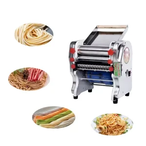 Stainless Steel Automatic Electric Noodle Making Pasta Maker Dough Roller Noodle Cutting Machine Dumpling Skin Noodle Cutter