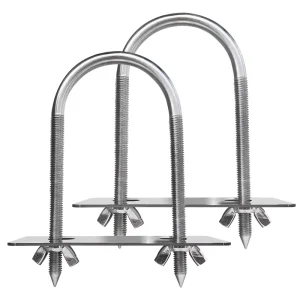 Stainless Steel BBQ Back Brace Fork Accessories BBQ Back Brace U Bolt for Rotisserie Spit