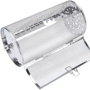 Stainless Steel Bakeware Oven Roast Baking Rotary Basket BBQ Grill Kitchen Tool Basket Cage Rotisserie