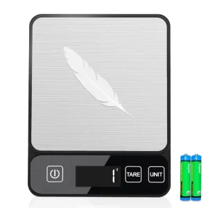 Stainless Steel Battery Powered Kitchen Scale 10KG Electronic Coffee and Food Scale
