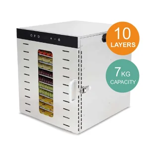 Stainless Steel Biltong Beef Jerky Fruit Food Dehydrator Machine 10-Tray Dried Fruit for Household Use