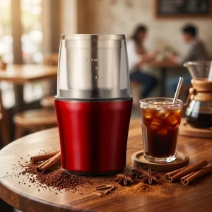 Stainless Steel Blade Coffee & Spice Grinders with Electronic Touch Control and 70g Capacity