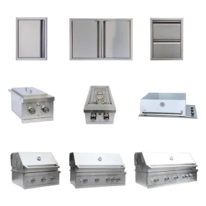 Stainless Steel Built in Outdoor Commercial Bbq Gas Bbq Grill with LED and Rotisserie