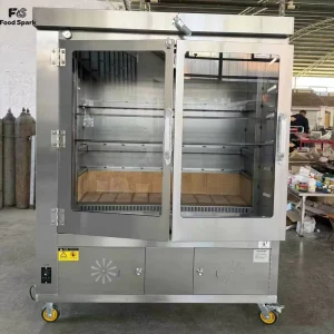 Stainless Steel Charcoal Rotisserie Oven Commercial Chicken Roasting Equipment