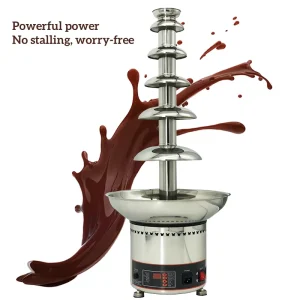 Stainless Steel Chocolate Fountain with Stable Base for Restaurants and Homes Portable Large Capacity Melting Tower