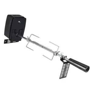 Stainless Steel Chrome Plated Grill Rotisserie Kit Motor Outdoor Kitchen BBQ Picnic Camping Heat Resistant Charcoal Barbecue