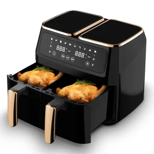 Stainless Steel Commercial Electric Double Air Fryer Oven 6L Machine Toaster Oven Smart Dual Air Fryers for Restaurants