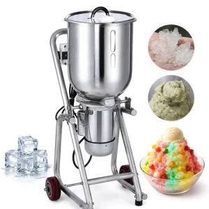 Stainless Steel Commercial Electric Ice Crusher Shaver Bar Blender Cube Crushing Ice Cream Making Blender Machine