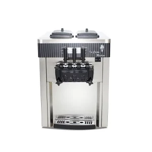 Stainless Steel Commercial Floor Standing 3 Flavor Soft Ice Cream Machine 1300W Automatic Ice Cream Maker for Snack Shop Cafe
