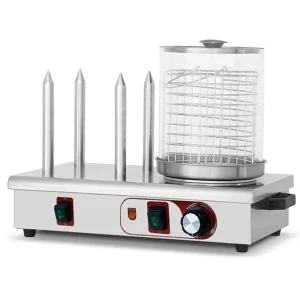 Stainless Steel Commercial Hot Dog Maker Bread Steamer Warmer Electric Sausage Grill Machine Portable Touch Screen Energy