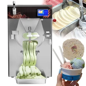 Stainless Steel Commercial Ice Cream Maker for Catering Events Producing Gelato and Frozen Yogurt