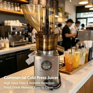 Stainless Steel Commercial Juicer Machine 750W Heavy Duty Fruit Juice Extractor 300kg/h High Capacity Electric Press Squeezer