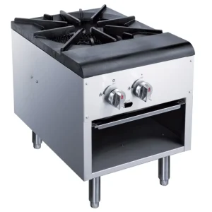 Stainless Steel Commercial Restaurant Kitchen 2 burner Gas Stove Stock Pot