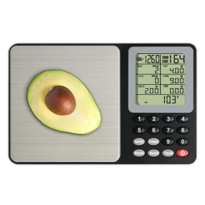 Stainless Steel Corrosion Resistant Electronic Smart Kitchen Scale Calorie Measure Large LCD Display for Accurate Food Weighing