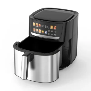 Stainless Steel Digital 2000W Non Stick Oil Free Air Fryer Toaster Oven Large Capacity Visible Window Household Electric