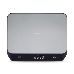 Stainless Steel Digital Kitchen Scale Fingerprint Resistant Finish LED Display Type C Charging Modern Cooking Scale