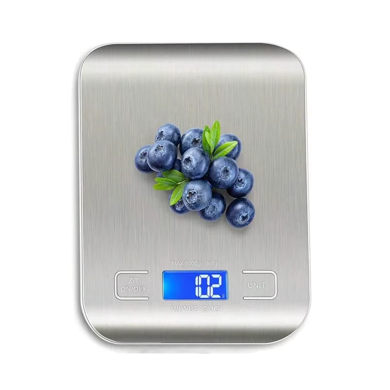 Stainless Steel Digital Kitchen Scale for Home Use Customizable Range Logo Backlight Weighing Food Baking Scale